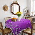 thumbnail image 3 of Modern Purple Table Cloth Waterproof Tablecloths, Abstract Diamond Luxury Gradient Tablecloth Dining Table Cover for Kitchen Party Tabletop Outdoor, Square Tablecloth 60x60 Inch, 3 of 9