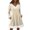 Khaki, variant on Women's Long Sleeve Pullover Dress Casual Knit V-Neck Knee Length Dress with Pockets for Winter Comfort and Outfits,Army Green,L