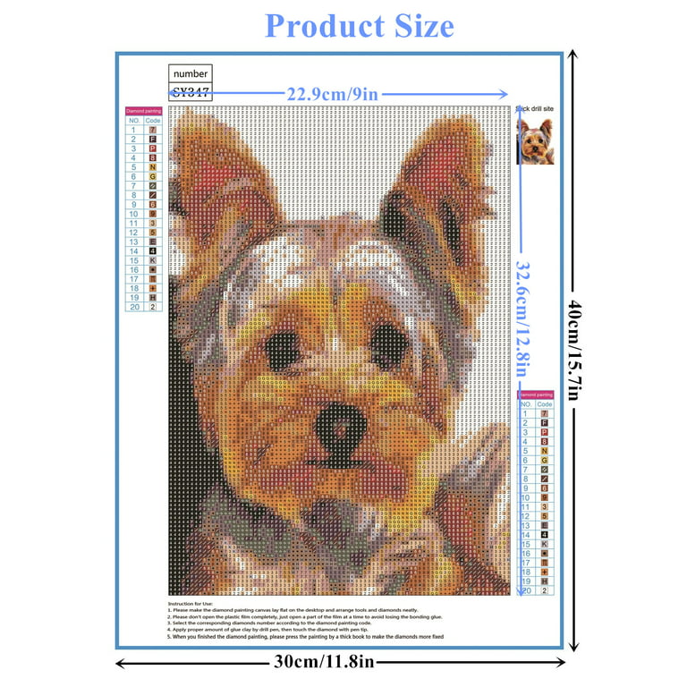 Dog Diamond Art/Painting Kit 30*40 cm (Full Drill) Quality Poured Glue –  Easy Shop