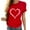 Red, variant on Womens Tops,Tbopshirt Summer Tops for Women,Plus Size T Shirts,Women Girls Sunflower Print Tees T Shirt Blouse Tops,Short Sleeve Blouses