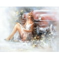 thumbnail image 2 of Haenraets, Willem 32x26 Black Ornate Wood Framed with Double Matting Museum Art Print Titled - Relax, 2 of 4