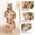 thumbnail image 4 of Wearable Blanket with Sleeves and Pocket Oversized Hooded Sweatshirt 3-14 YR Halloween Pumpkins and Flowers S, 4 of 7