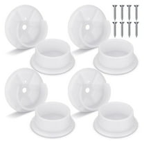 Jesscasday White Plastic Closet Rod Support Reinforced Poles Brackets for Home Storage