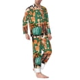 thumbnail image 2 of Fotbe Happy Fall Y'All Pattern Long Sleeve Pajama Set for Men,Sleepwear Set,2-piece Loungewear Set,Soft PJs Comfy Nightwear with Pockets-X-Large, 2 of 7