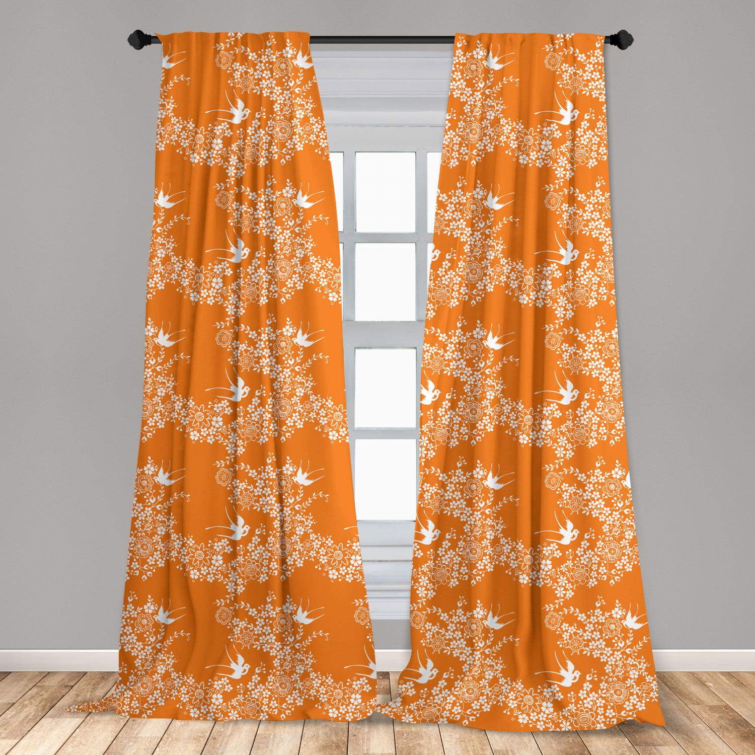 Window Curtain Printed Fall Colors in Japan Wellmira for Living Room Soft Fabric 