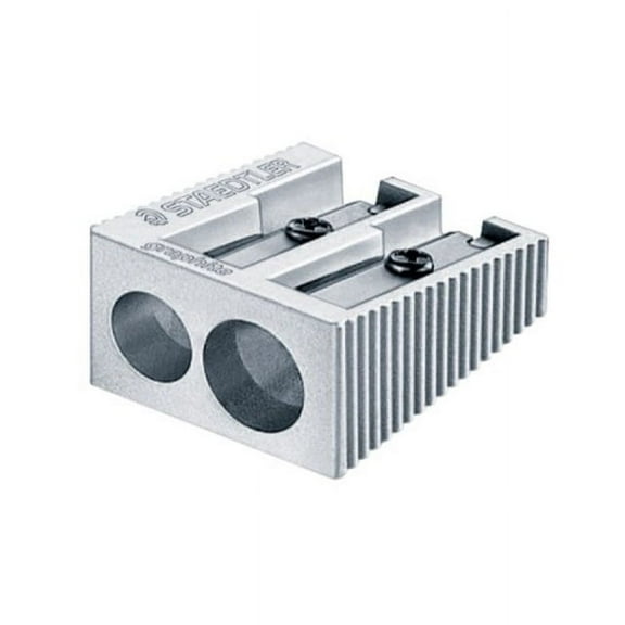 Staedtler Metal Sharpener, Double Hole for Pencils and Colored Pencils, 1-Each (510 20BK)