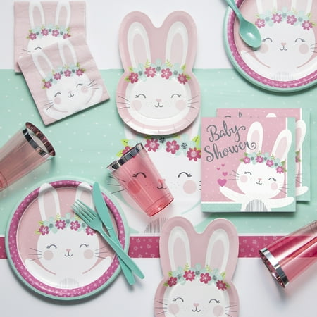Bunny Party Baby Shower Party Supplies Kit for 8 Guests