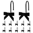 thumbnail image 3 of Dznils Ganchos Decorativos para Cortina de Ducha, Ganchos de Ducha de Metal Inoxidable, Juego de 12, Negro, 3 of 11