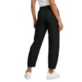 thumbnail image 6 of FengLS Womens Casual Pants Elastic High Waist Pants with Pockets Comfortable Lounge Trousers Solid Color Daily Sweatpants, 6 of 7