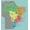 FRAMED12X18INCH(30X45CM), variant on Poster: Large brazil regions map