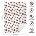 thumbnail image 5 of Football Bow Brown Pattern Soft Sherpa Fleece Throw Blanket, Warm Cozy Plush Blanket for Sofa Bed Couch, All Season, 60"x80", 5 of 5