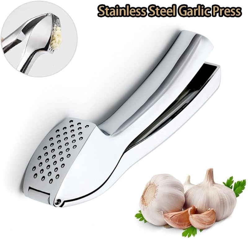 XIHAMA Stainless steel garlic press - 1 piece, efficient kitchen tool