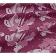 thumbnail image 5 of oneOone Viscose Jersey Dark Magenta Fabric Florals Sewing Craft Projects Fabric Prints By Yard 60 Inch Wide-V6S, 5 of 5