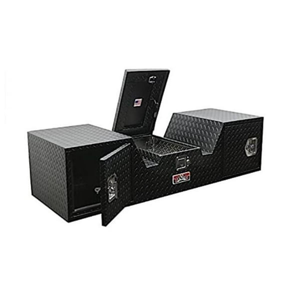 Unique Truck Accessories TB203-57RD-BT 57In V-Shape 5Th Wheel Rv Box , 1 Lid, 2