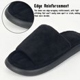 thumbnail image 4 of CHICVOMEY House Slippers for Women Indoor Memory Foam Shoes Open Toe Slip on Bedroom Fuzzy Slippers, 4 of 9