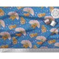 thumbnail image 3 of Soimoi Polyester Crepe Fabric Tree,Floral & Deer Animal Print Fabric by Yard 52 Inch Wide, 3 of 3