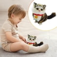 thumbnail image 2 of XIANXIAN Realistic Baby Calico Cat Figurine - Lifelike Furry Kitten Statue, Plush Kitty Stuffed Animal Toy, Home Office Car Decor, Collectible Gift, Photo Prop, 2 of 6