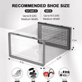 thumbnail image 5 of Caja de almacenamiento de zapatos, cajas de almacenamiento de zapatos transparentes, contenedores organizadores apilables de plástico duro, color gris, 5 of 5