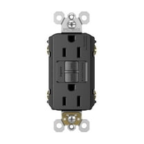 1597BK 15 amp gfci duplex receptacle self testing with 20 amp feed thru capacity side and back wired black qty 1/10