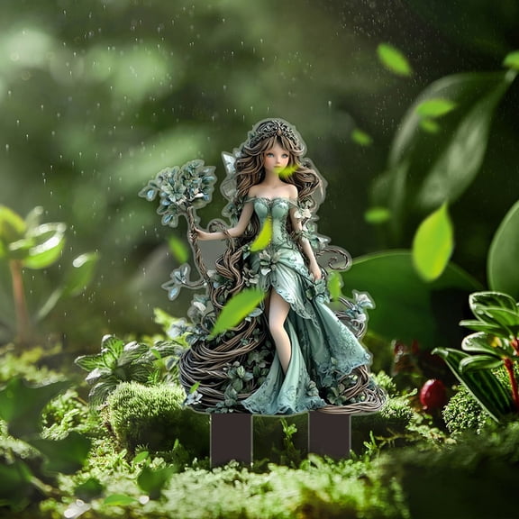 Upgraded Female Celestial Insertion 2D Flat Garden Pile Insertion Outdoor Courtyard Pile Scene Decoration Prop T