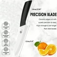 thumbnail image 6 of Akatsuki Ceramic Paring Knife with Cover Vegetable Fruit Meat Cutting Knife Chef Kitchen Nonstick Blade with Guard Soft-Grip Handle, 6 of 9