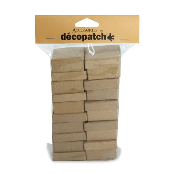 DecoPatch Paper Mache Boxes - Square, Pkg of 10, 2" x 2" x 1"