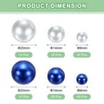 thumbnail image 2 of Uxcell 150Pcs Perlas Falsas para Manualidades, Perlas Redondas Sin Agujero de 8/14/20mm, Blancas/Azules, 2 of 5