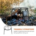 thumbnail image 2 of FONDOTIN Detachable Black Camping Stove Rack Portable Triangular Fire Cooking Stand for Outdoor, 2 of 6