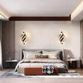 thumbnail image 4 of Indoor Wall Light, Modern 16W LED Wall Lamp, Sconces Warm White Light, Black for Bedroom, Living Room [Energy Class E], 4 of 5