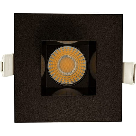 

Perlglow 2 inch Square Bronze Finish Downlight Luminaire LED Recessed Light Fixtures Ceiling Lights Dimmable 8W=60W 600 Lumens CRI 90+ IC Rated 5CCT Selectable 2700K|3000K|3500K|4100K|5000K
