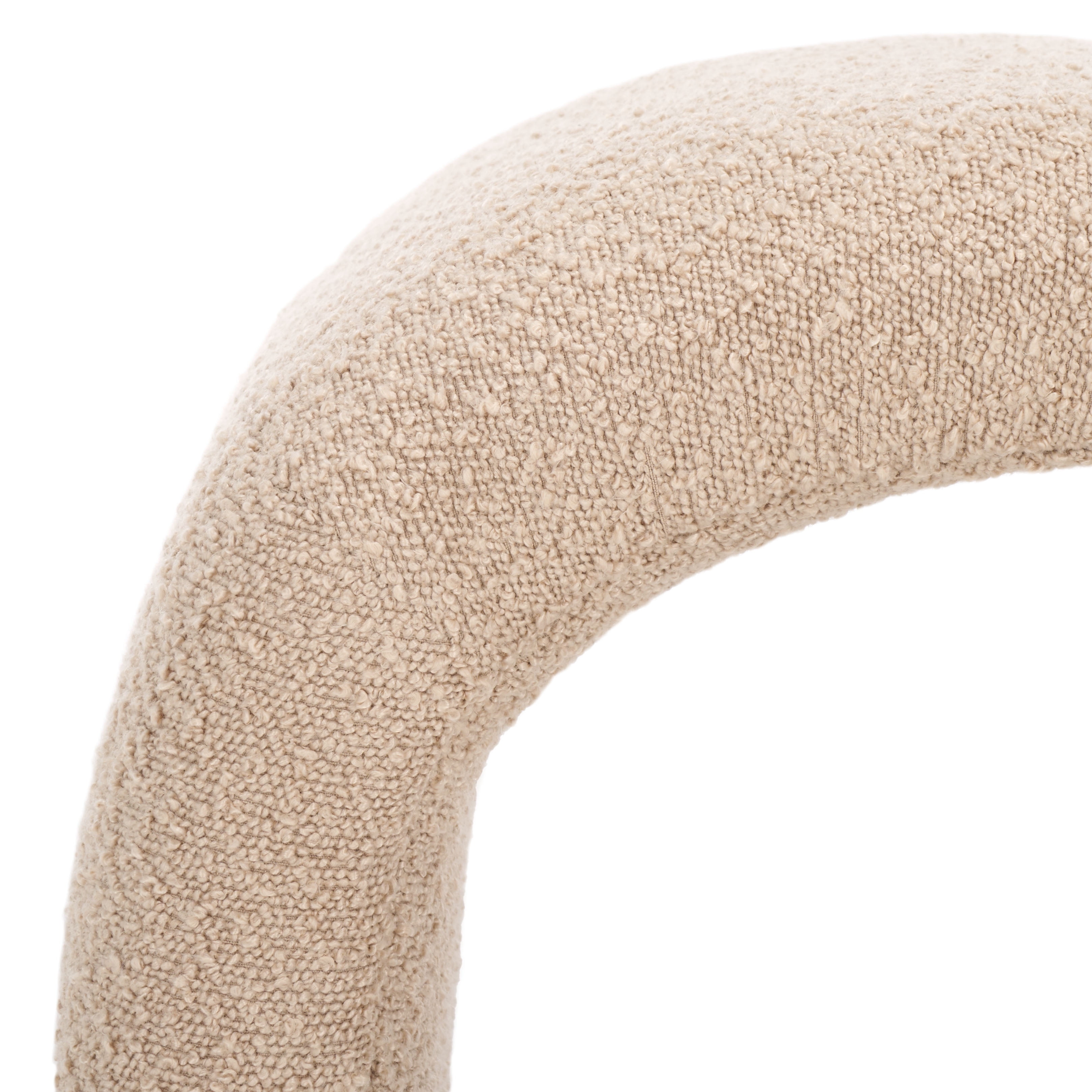 SAFAVIEH Kibo Modern Boucle Ottoman, Tan