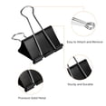 thumbnail image 4 of 12 black clips, each clamped tightly, smooth and sturdy clips, small clips, 4 of 7