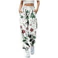 thumbnail image 1 of Women's Plus Size Christmas Tree Jogging Pants High Waisted Comfortable Drawstring Sweatpants With Pockets Casual Wear, 1 of 4