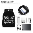 thumbnail image 5 of Mochila para portátil "Bendita para ser llamada Nana", bolso de viaje informal para la universidad, mochila negra para el trabajo y los negocios, regalo para hombres y mujeres, 5 of 5