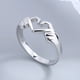 thumbnail image 3 of Anillo de moda con forma de corazón y manos románticas europeas y americanas con diseño geométrico de palma y gesto de amor para parejas, 3 of 5