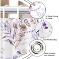 thumbnail image 5 of Purple Eucalyptus Leaf Stall Shower Curtain, Lavender Purple Botanical Watercolor Plants Bathroom Curtain Bathtub Home Decor Waterproof Fabric Machine Washable with 6PCS Hooks,36" Wx72 L, 5 of 6