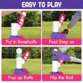 thumbnail image 3 of HLONK Toy Sports Equipment with Connector Pipie Baseballs Standing Tee  Plastic, 3 of 7