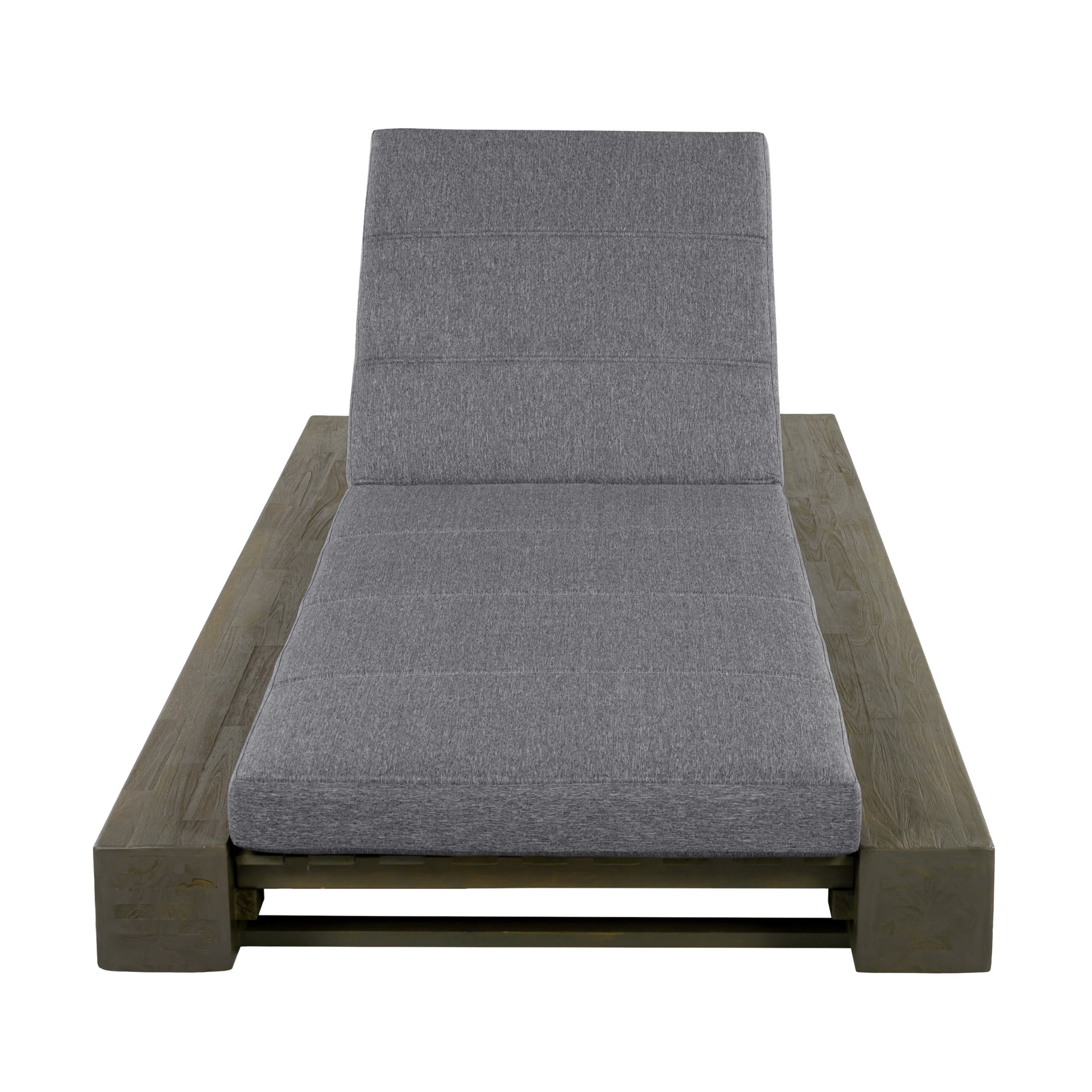 Christopher Knight Home Outdoor Chaise Lounge Set of 4 with Cushions, Adjustable Backrest, Gray