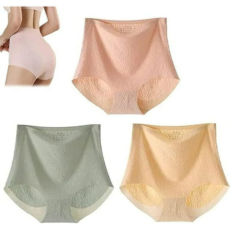 Alitao Underwear Women Pack Seamless Underwear Plus Size Underwear Definiteg Fresh High Waist Hip Lifting Panties Shapewear Control Panties Cotton Underwear Womens Underwear Rose Gold XL