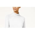 thumbnail image 2 of Karen Scott Women's Cotton Turtleneck Sweater White Size Small, 2 of 3