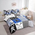 thumbnail image 3 of Homewish Lacrosse Game 7-Piece Bedding Comforter Set,Sport Theme King Bedding Sets,Waves Striped Lines Bed Sheets For Boys Kids,Breathable Home Decor, 3 of 8