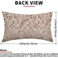 thumbnail image 3 of Burgundy Red Fern Leaves Lumbar Pillow Covers 12X20 in Plant Leaf Floral Pine Decorative Pillow Cases Vintage Botanical Spring Summer Throw Pillows Set of 2 Home Decor for Sofa Couch Porch Outdoor, 3 of 6
