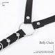 thumbnail image 4 of 1 Uds (negro) Cadena de cintura de cuero negro para mujeres y niñas cintura exagerada sexy todo en uno Cadena de cuerpo cadena de cintura cortical de tienda nocturna Rojo Verde, 4 of 5