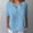 Light Blue, variant on Tsesme Short Sleeve Shirts for Women Fashion Bow Tie Neck Solid Color Breathable T-Shirts Casual Fall Summer Tops