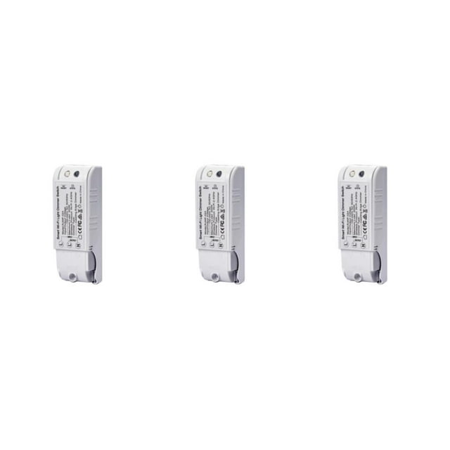 Thinsony Interrupteur Variateur de Lumière Intelligent Wi-Fi Bricolage Module de Coupure Sans Fil Commande Vocale via Application Télécommande Fonctionne avec Application Tuya Ensemble de 3