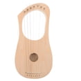 thumbnail image 1 of Kit de arpa de lira de madera para armar con 7 cuerdas Construye tu propio instrumento musical con llave de afinación y sillín para principiantes y aficionados a las manualidades, 1 of 7