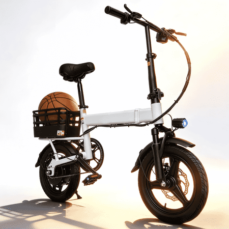 SHCNTEKU 14IN Folding Ebike, Features a high capacity 500W Peak Motor for Adults Teens, Removable Battery 25 Miles 20mph Electric bicycles,UL 2849
