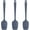 Midnight Blue, variant on U-Taste 480°F High Heat Resistant Silicone Spoon Spatula Set of 3, BPA-Free Food Grade Kitchen Cooking Baking Mixing One Piece Seamless Flexible Rubber Scraper for Nonstick Cookware (Multicolor)
