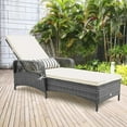 thumbnail image 2 of Costway 1 PC Outdoor Chaise Lounge Chair Patio Recliner with 6-Level Backrest Cushion & Pillow, 2 of 8