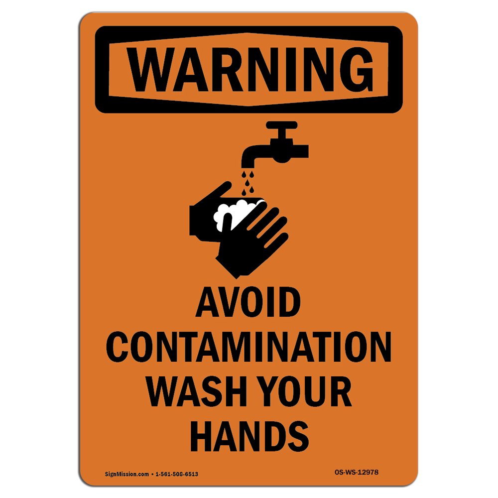 OSHA WARNING Sign - Avoid Contamination With Symbol | Choose from